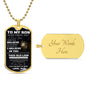 Gift For Son | Dog Tag Necklace