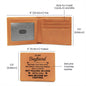 To My Boyfriend - Gift for Boyfriend - Leather Wallet
