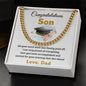 Congratulations Son: Graduation Cuban Link Chain (OREO + LUX BOX + LENGTH EXTENSION)