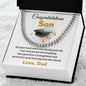 Congratulations Son: Graduation Cuban Link Chain (OREO + LUX BOX + LENGTH EXTENSION)