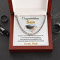 Congratulations Son: Graduation Cuban Link Chain (OREO + LUX BOX + LENGTH EXTENSION)