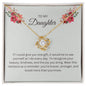 To My Daughter: Love Knot Necklace (Yellow & White Gold Variants)