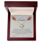 To My Daughter: Love Knot Necklace (Yellow & White Gold Variants)