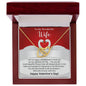 To My Wife - Gift For Wife - Happy Valentine's Day - Interlocking Hearts Necklace