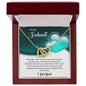 To My Soulmate - Gift For Soulmate - Interlocking Hearts Necklace