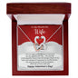 To My Wife - Gift For Wife - Happy Valentine's Day - Interlocking Hearts Necklace