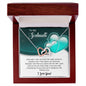 To My Soulmate - Gift For Soulmate - Interlocking Hearts Necklace