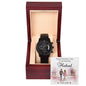 To My Amazing Husband - Gift For Husband - Happy Valentine's Day - Black Chronograph Watch