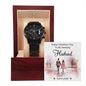 To My Amazing Husband - Gift For Husband - Happy Valentine's Day - Black Chronograph Watch