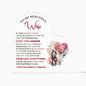 To My Beautiful Wife - Gift For Wife - Acrylic Heart Plaque