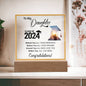 To My Daughter: Graduation Acrylic Square Plaque