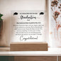 To A Beautiful Girl: Graduation - Acrylic Square Plaque