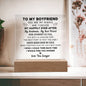 To My Boyfriend - Gift for Boyfriend - Acrylic Square Plaque