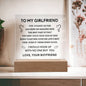 To My Girlfriend - Gift For Girlfriend - Acrylic Square Plaque