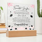 To My Beautiful Daughter: Graduation - Acrylic Square Plaque