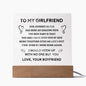 To My Girlfriend - Gift For Girlfriend - Acrylic Square Plaque