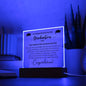 To A Beautiful Girl: Graduation - Acrylic Square Plaque