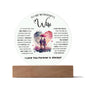 To My Wife - Gift For Wife - Acrylic Circle Plaque