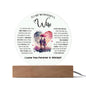 To My Wife - Gift For Wife - Acrylic Circle Plaque