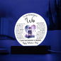To My Wife - Gift For Wife - Happy Valentine's Day - Acrylic Circle Plaque