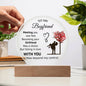 To My Boyfriend - Gift for Boyfriend - Acrylic Circle Plaque