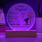 To My Boyfriend - Gift for Boyfriend - Acrylic Circle Plaque