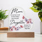Mom and Daughter | Acrylic Heart Plaque