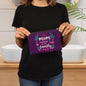 Mom - The Heart of the Family - Fabric Zippered Pouch Small