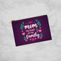 Mom - The Heart of the Family - Fabric Zippered Pouch Small
