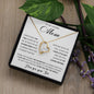 TO MY LOVING MOM - MOTHER'S DAY BEST GIFT FOR MOM - FOREVER LOVE NECKLACE