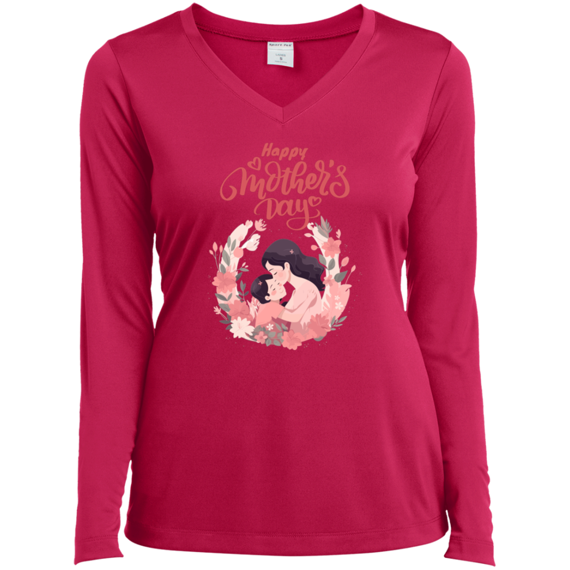 LST353LS Ladies’ Long Sleeve Performance V-Neck Tee