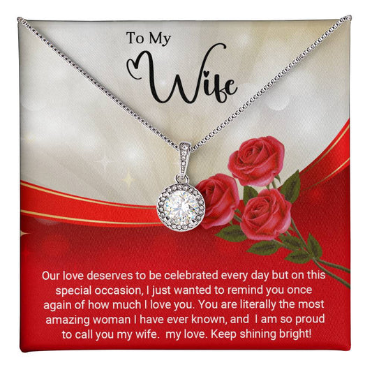 To My Wife - Gift For Wife -  Eternal Hope Necklace