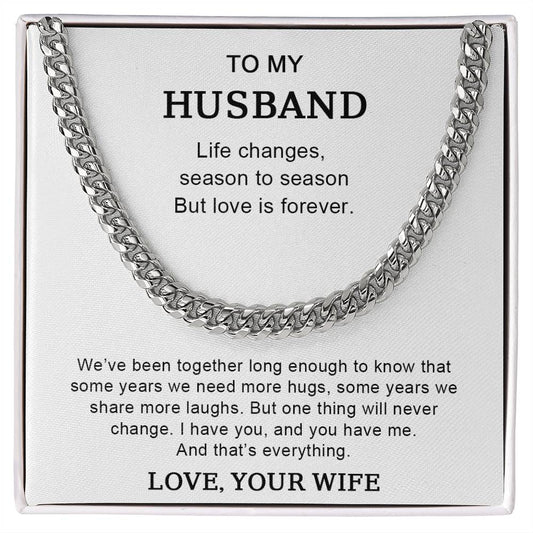 To My Husband - Gift For Husband -  Cuban Link Chain