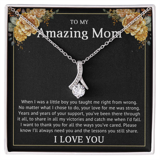 TO MY AMAZING MOM - MOTHER'S DAY BEST GIFT FOR MOM - ALLURING BEAUTY NECKLACE