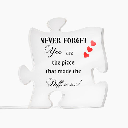 Never Forget | Acrylic Puzzle Plaque