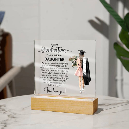 Daughter: Graduation - Acrylic Square Plaque