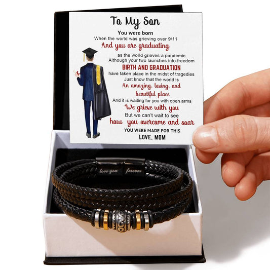 To My Son: Graduation Love You Forever Bracelet