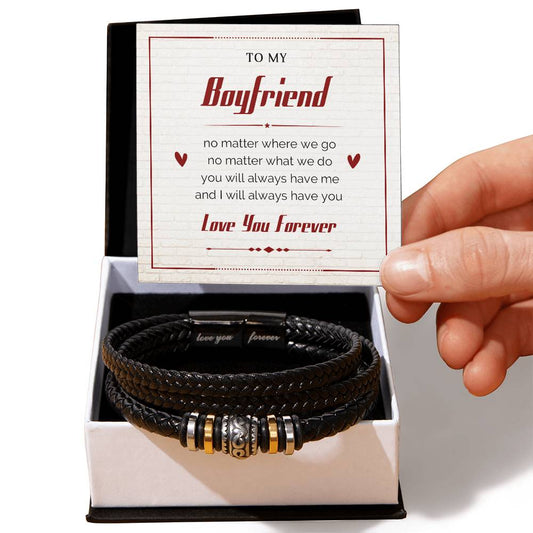 To My Boyfriend  -  Love You Forever Bracelet