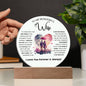 To My Wife - Gift For Wife -  Acrylic Circle Plaque