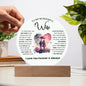 To My Wife - Gift For Wife -  Acrylic Circle Plaque