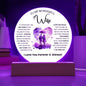 To My Wife - Gift For Wife -  Acrylic Circle Plaque