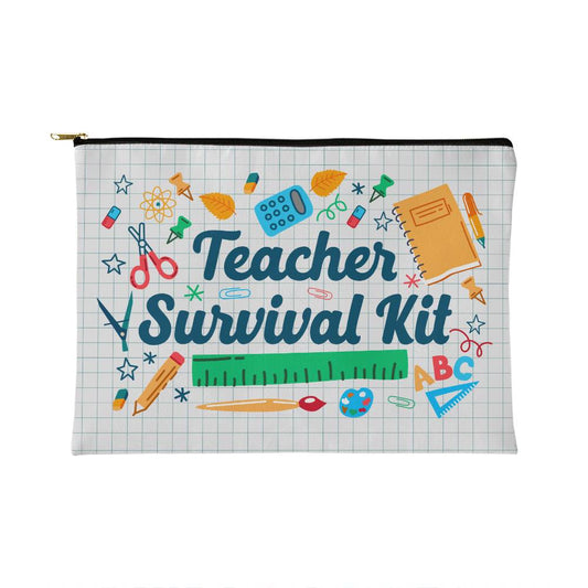 Teacher Survival Kit | Fabric Zippered Pouch Small