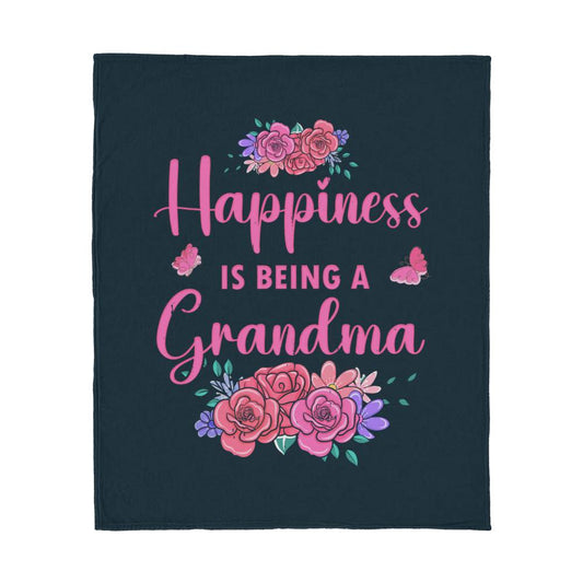 Happiness is being a Grandma | Jersey Fleece Blanket 50" x 60"