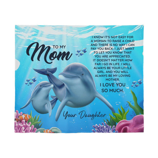 To Mom-I know it's not | Jersey Fleece Blanket 60" x 50"